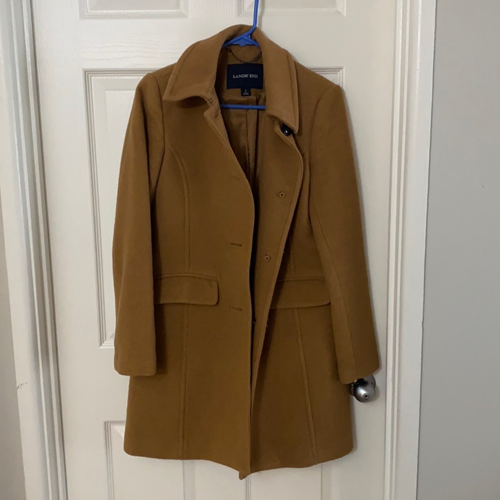 Lands End Camel colored Coat